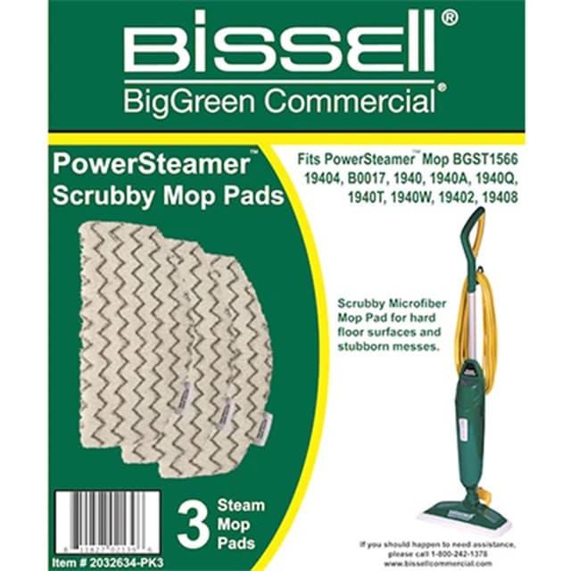 PowerSteamer Microfiber Scrubby Mop Pad for BGST1566 | Bissell