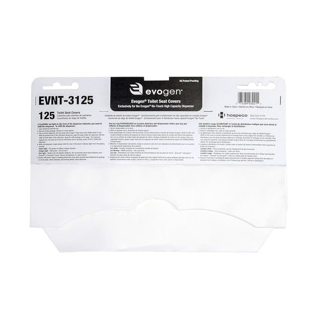 Evogen Toilet Seat Covers (125/Pack, 24 Packs) | Hospeco