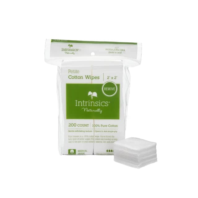 Petite Cotton Wipes 2" x 2", 4-Ply | Intrinsics