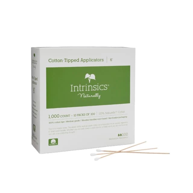 Cotton-Tipped Applicators 6", wood handle 1000 | Intrinsics
