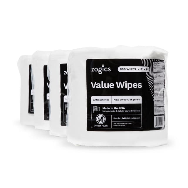 Zogics Value Wipes, ZV800-4, (4 rolls/case)