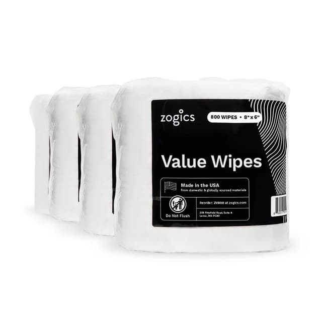 Zogics Value Wipes, ZV800-4, (4 rolls/case)