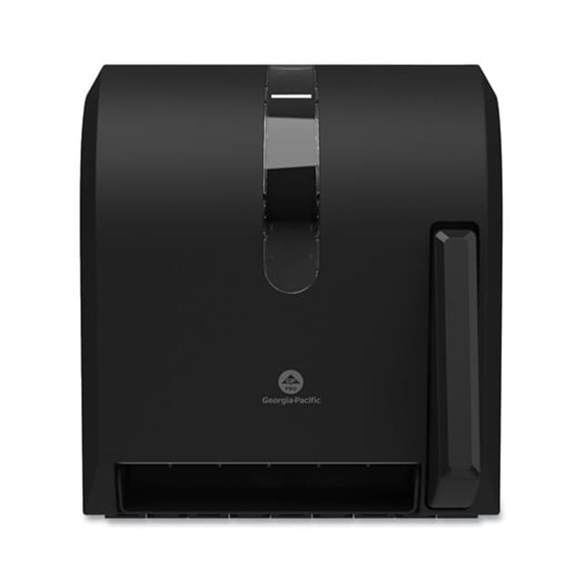 Universal Push-Paddle Roll Towel Dispenser, Black | Georgia Pacific