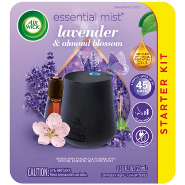 Air Wick Essential Starter Kit, Lavender & Almond Blossom (4/Carton)