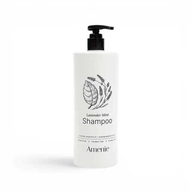 Amenie Lavender Mint Shampoo, 16.2 oz EcoLux Bottle