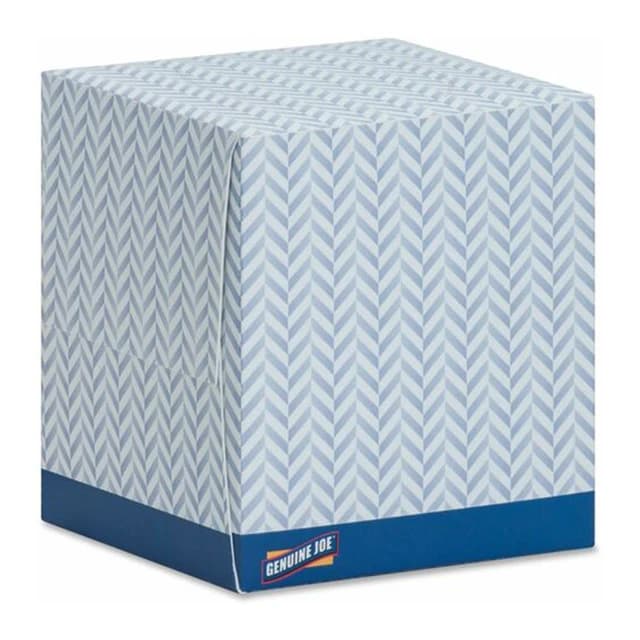 Cube Box Facial Tissue, 2-Ply (85/Box, 36 Boxes/Pack) | Genuine Joe