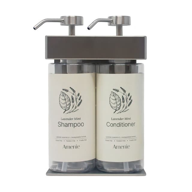 Amenie Lavender Mint SOLera Oval 2 Chamber Refillable Dispenser