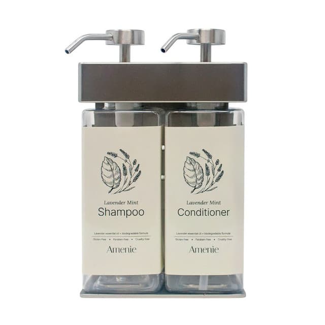 Amenie Lavender Mint SOLera Rectangle 2 Chamber Refillable Dispenser