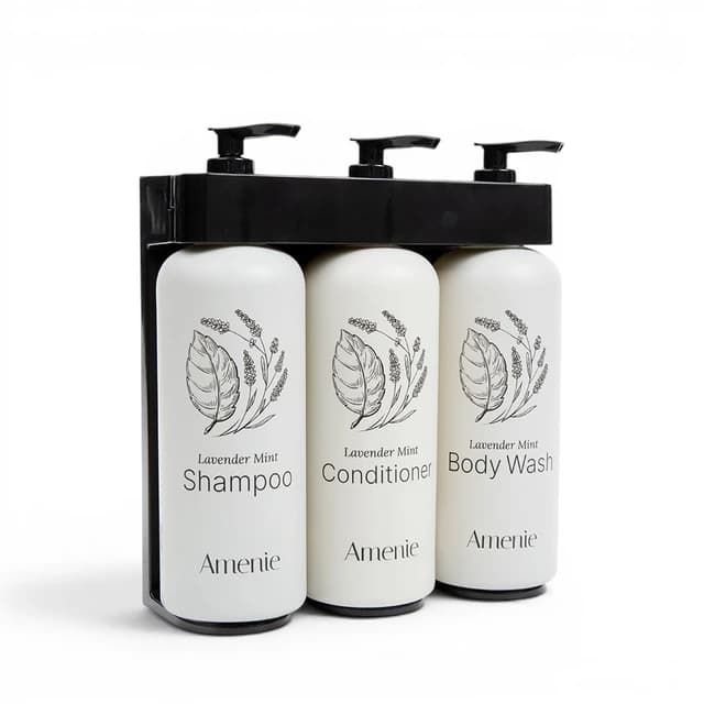 Amenie Lavender Mint Acquavera 3 Chamber Refillable Dispenser