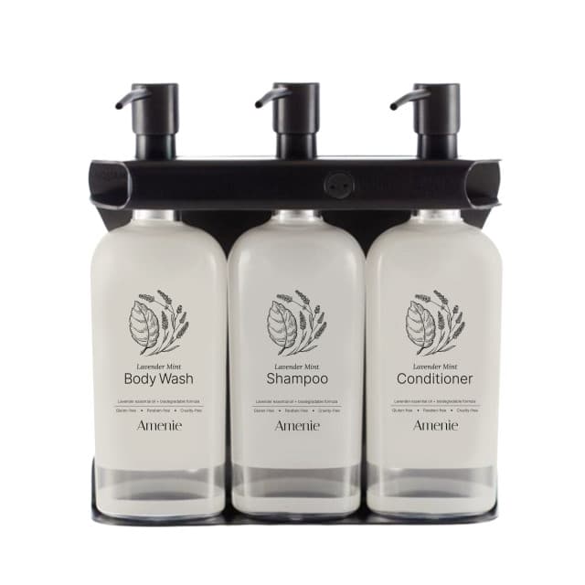 Amenie Lavender Mint Aquamenities 3 Chamber Refillable Dispenser