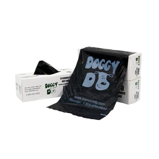 Doggy Do Pet Waste Bags, 13" x 7.5", High Density, Black (2000/Case) | Namco