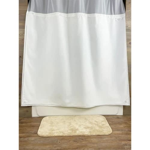 Zogics Shower Curtain Replacement Liner, White, 71" X 74"