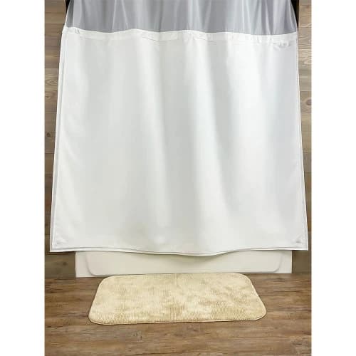 Zogics Shower Curtain Replacement Liner, White, 71" X 74" (2-Pack)