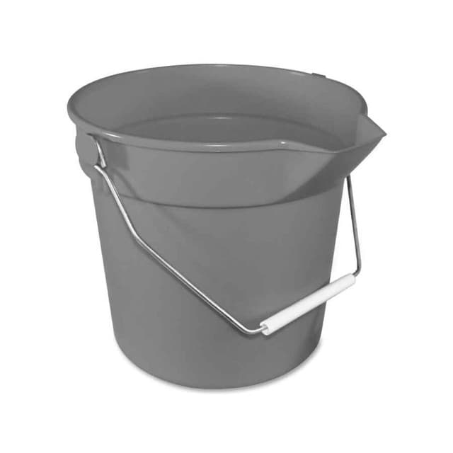 Deluxe Heavy-Duty Bucket, Grey, 10 Quart