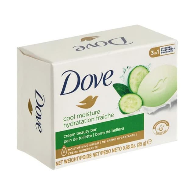 Dove Cream Body Bar Soap, Cucumber Scent, .88oz, 288/Case