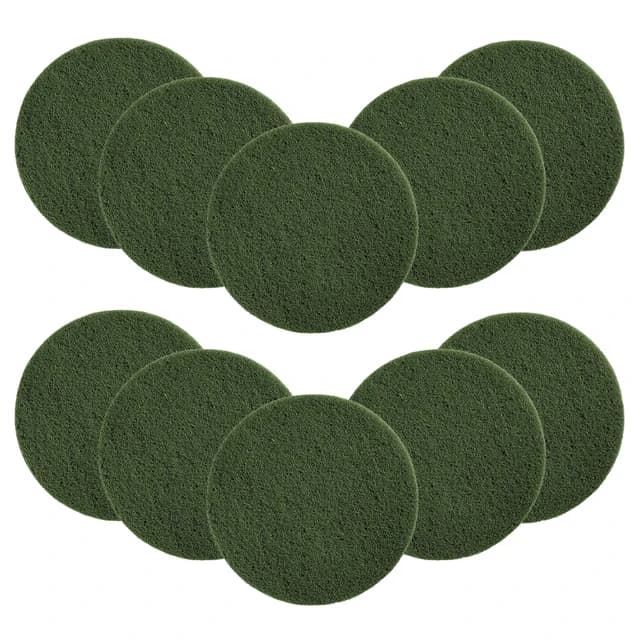 MotorScrubber Floor Scrubbing Pads, Green (10/Case)