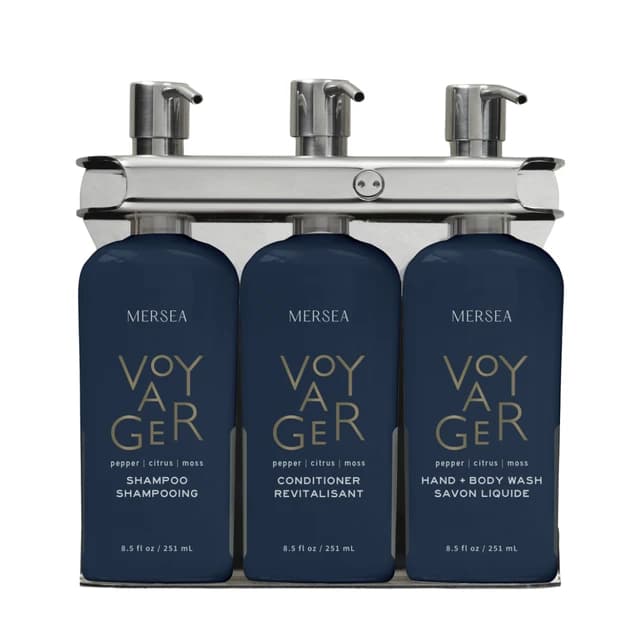 Mersea Voyager Aquamenities 3 Chamber Refillable Dispenser