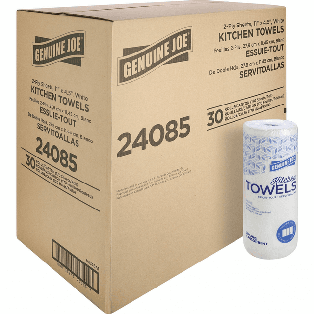 Kitchen Roll Flexible Size Towels 30/CT | Genuine Joe