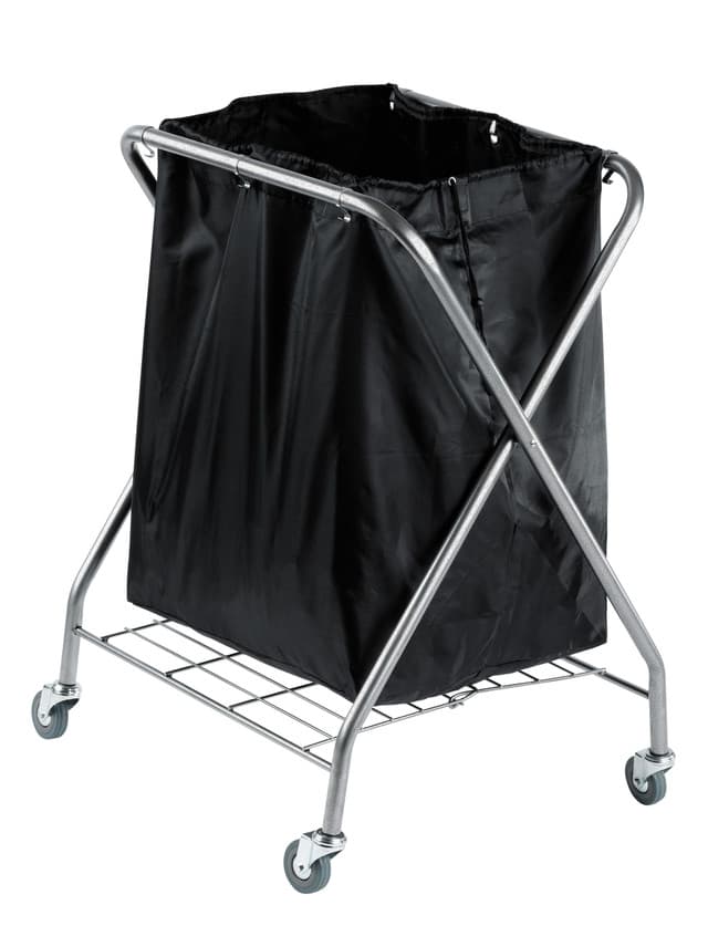 X-Duty Laundry Hamper, 6-Bushel, Steel, Black | Hospitality 1 Source