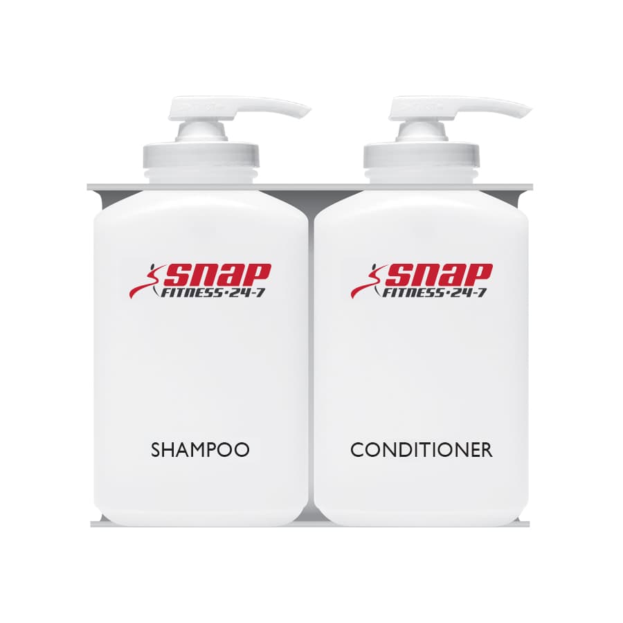 Snap Fitness Bulk Personal Care 2 Chambers Refillable Dispenser