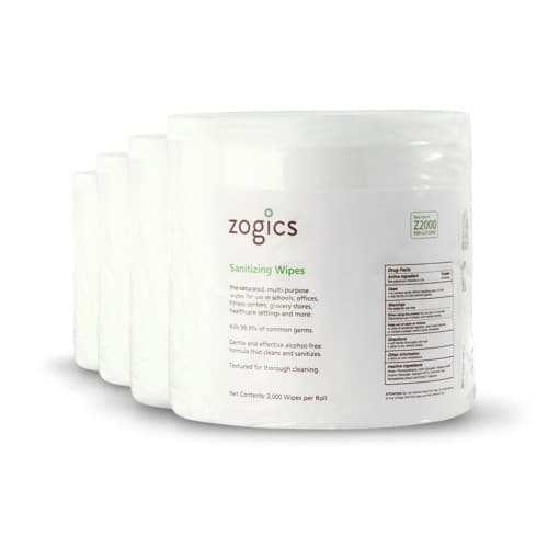 Zogics Sanitizing Wipes, Z2000-4, (4 rolls/case)