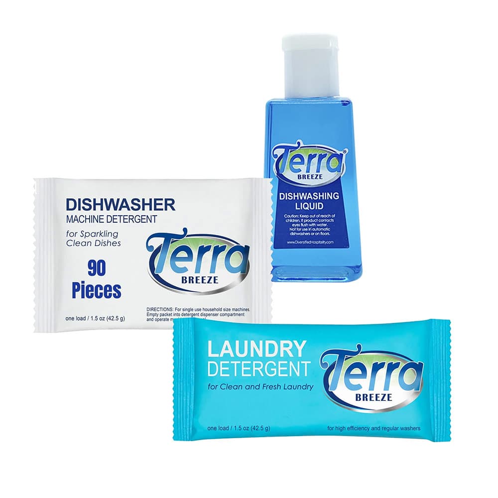 Terra Breeze Dish Soap and Laundry Detergent Set (Pack of 5 or 20)