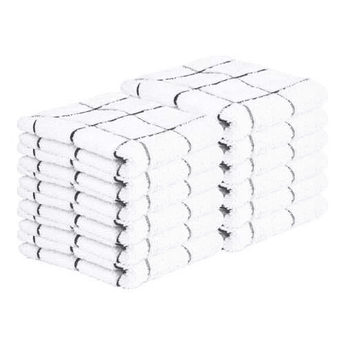 Hospeco 100% Cotton Dish Cloths, 12" x 12" (12/Pack, 12 Packs/Case)