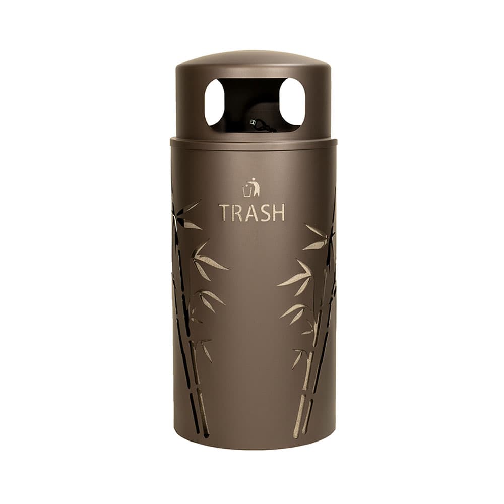 Nature Series Outdoor Bamboo Trash Receptacle