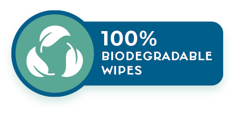 100% Biodegradable Wipes