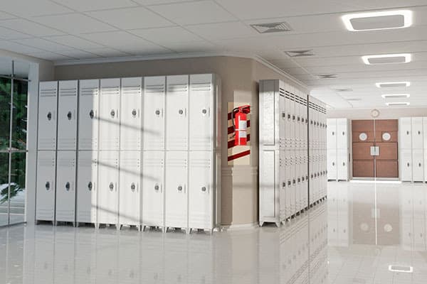 Hallway in school