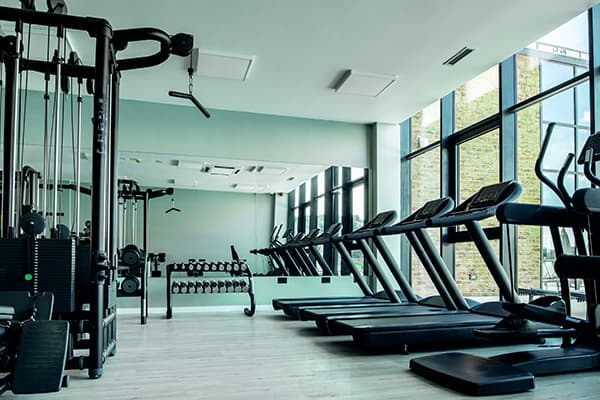Interior of commercial gym