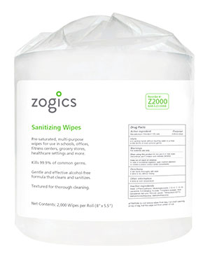 Zogics Sanitizing Wipes